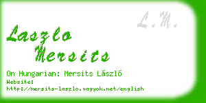 laszlo mersits business card