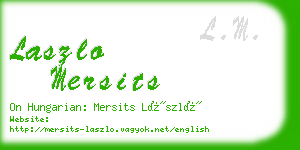 laszlo mersits business card